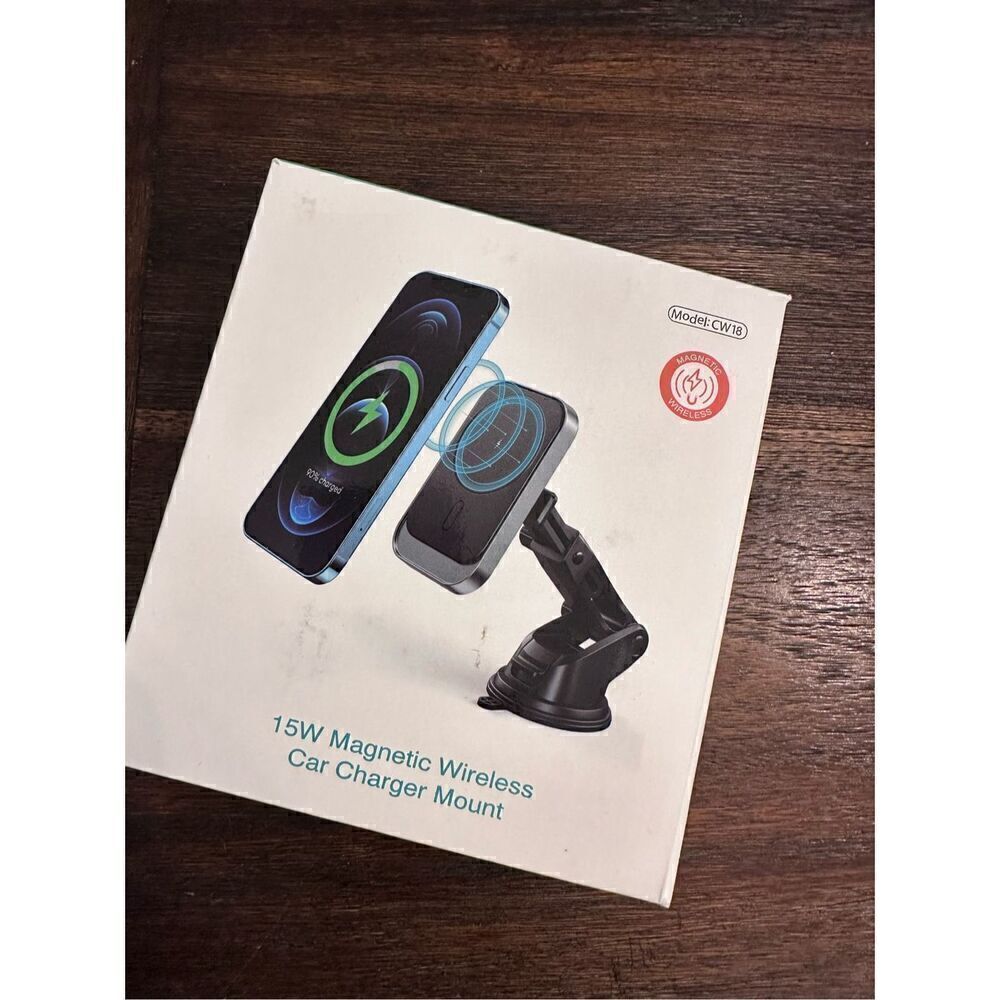 Magnetic phone holder and wireless charger for car.